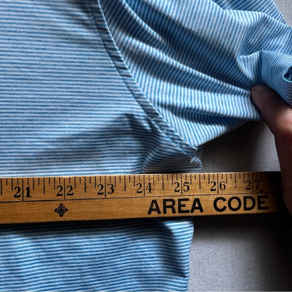 Johnnie O Light Blue Stripe Polo Shirt XL - Picture 9 of 9